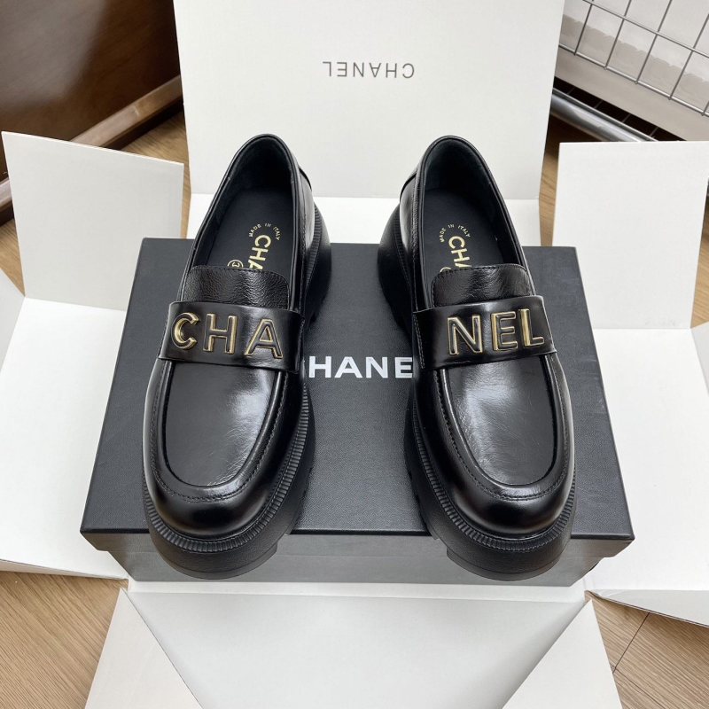 Ch*el leather shoes